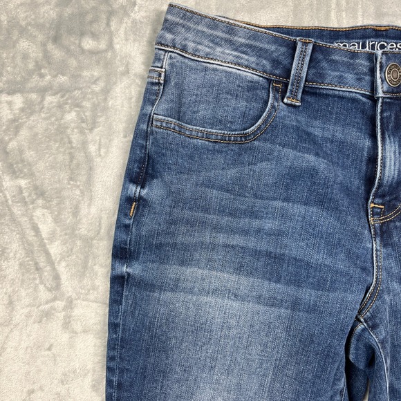 Maurices Womens Medium Blue Wash Denim Skinny Jeans Regular Fit Stretch - Picture 4 of 14